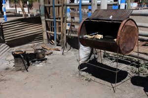 Cuisson au barbecue ou à la friteuse (à gauche)